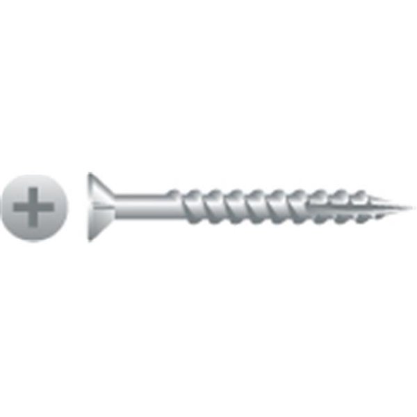 Strong-Point Self-Drilling Screw, #8 x 1-1/2 in, Zinc Plated Flat Head Phillips Drive X824NZ